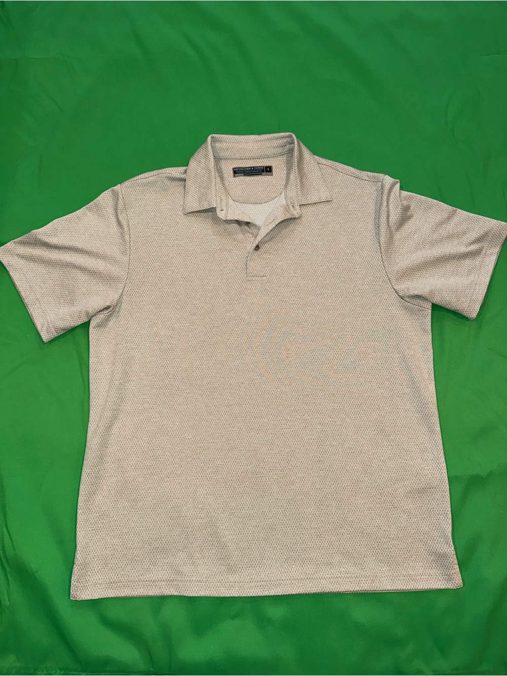 Roundtree & Yorke Light Beige Short Sleeve Polo